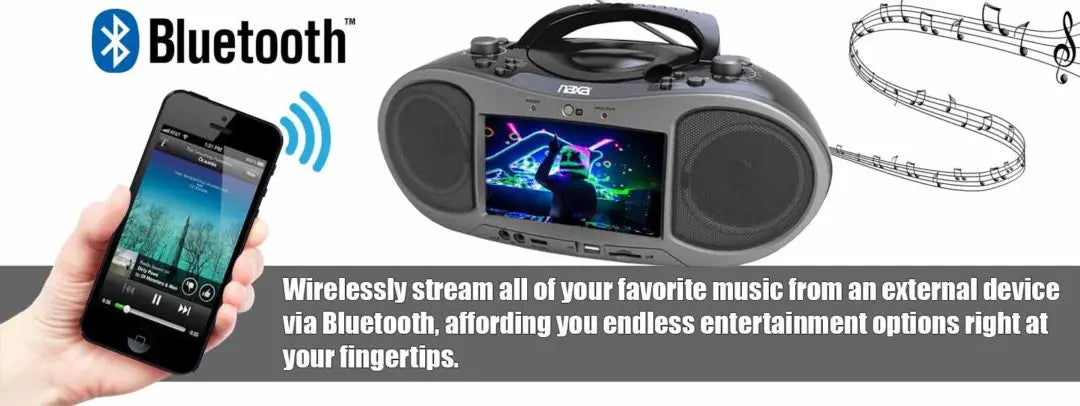 Bluetooth DVD Boombox Naxa Electronics