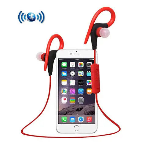 Bluetooth Headphone with Secure Ear Hook and Remote Vista Shops