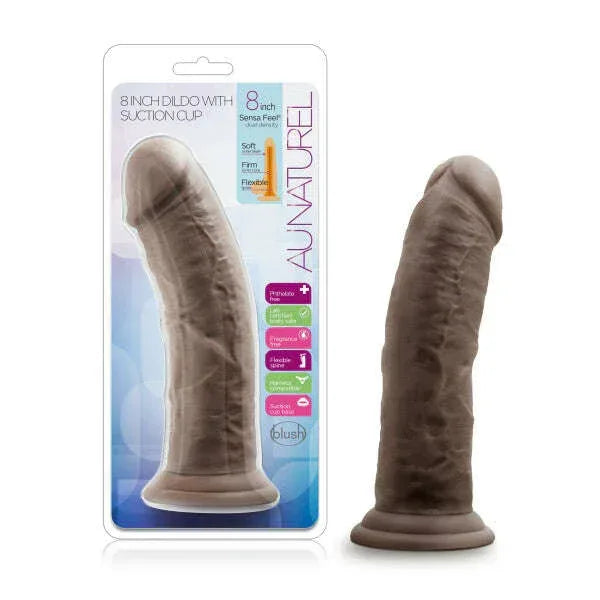 "Blush Au Naturel 8"" Dildo W/suction Cup" - GreatEagleInc