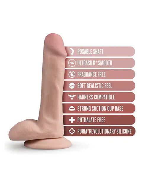 Blush Dr. Skin Silicone Dr. Daniel 6" Dildo W/balls Blush Novelties