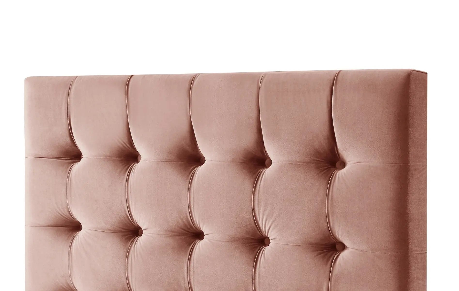 Blush Solid Wood Twin Tufted Upholstered Velvet Bed Homeroots Bed & Bath