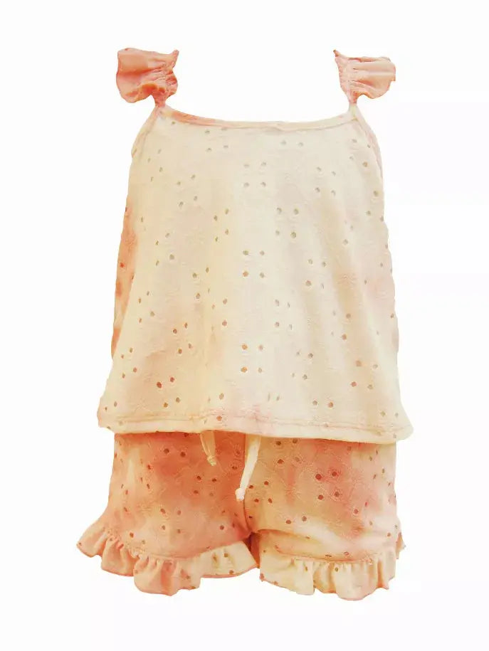 Blushin Yellow Sorbet Tank and Shorts Set Little Mass