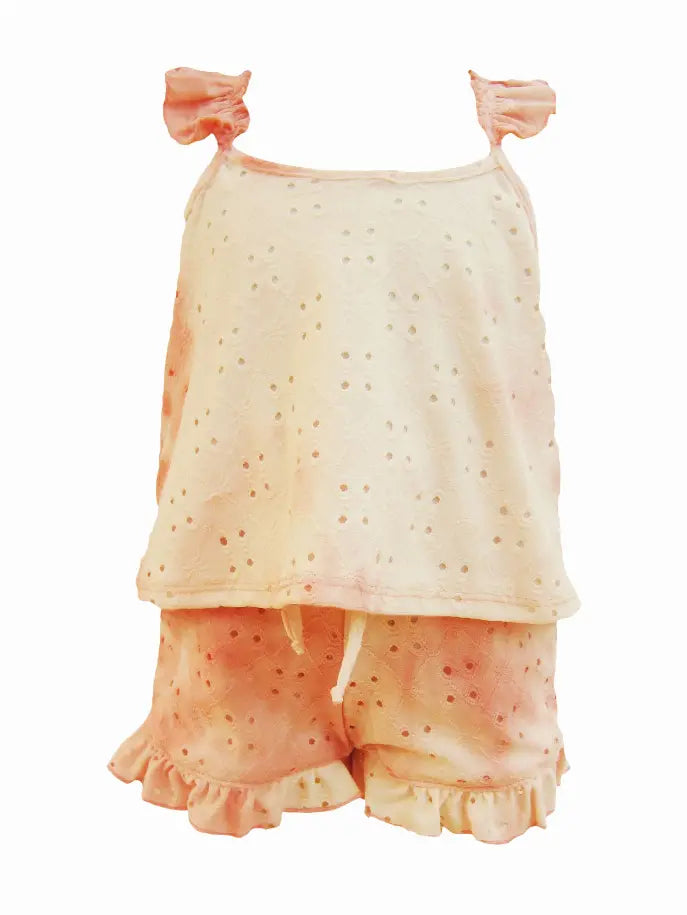 Blushin Yellow Sorbet Tank and Shorts Set Little Mass