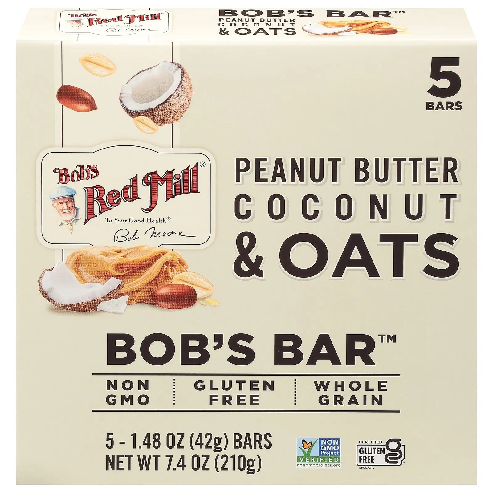 Bob's Red Mill - Bars Pbtr Coconut Oats - Cs Of 6-7.4 Oz Bob's Red Mill