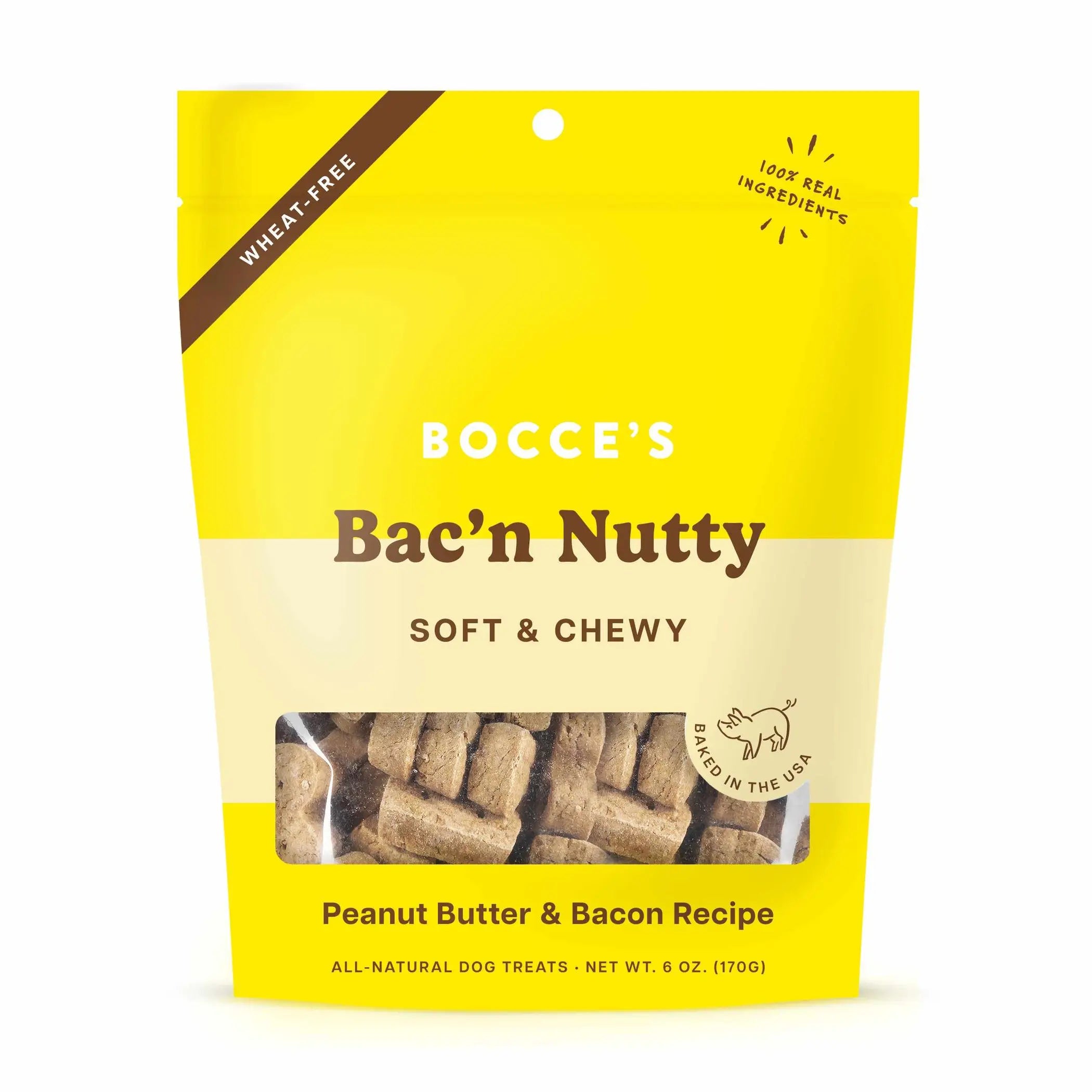 Bocce's Bakery Bac'N Nutty Soft & Chewy Dog Treats 6oz Bocce's Bakery