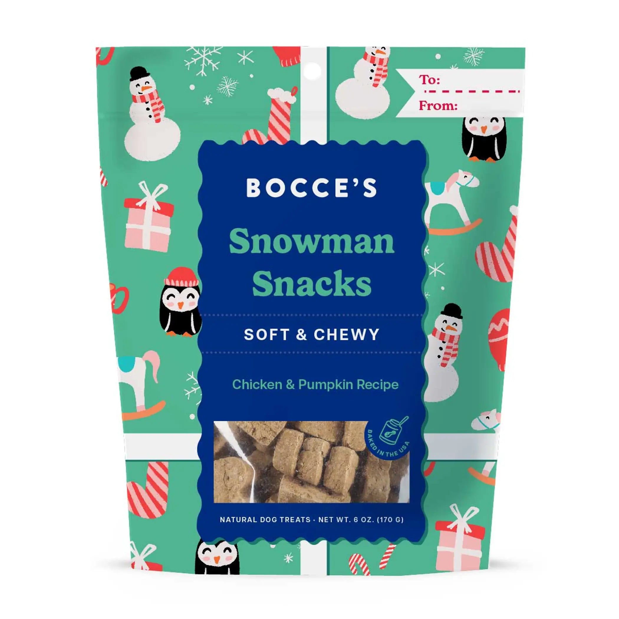 Bocce's Bakery Snowman Snacks Soft & Chewy Dog Treats Bocce's Bakery