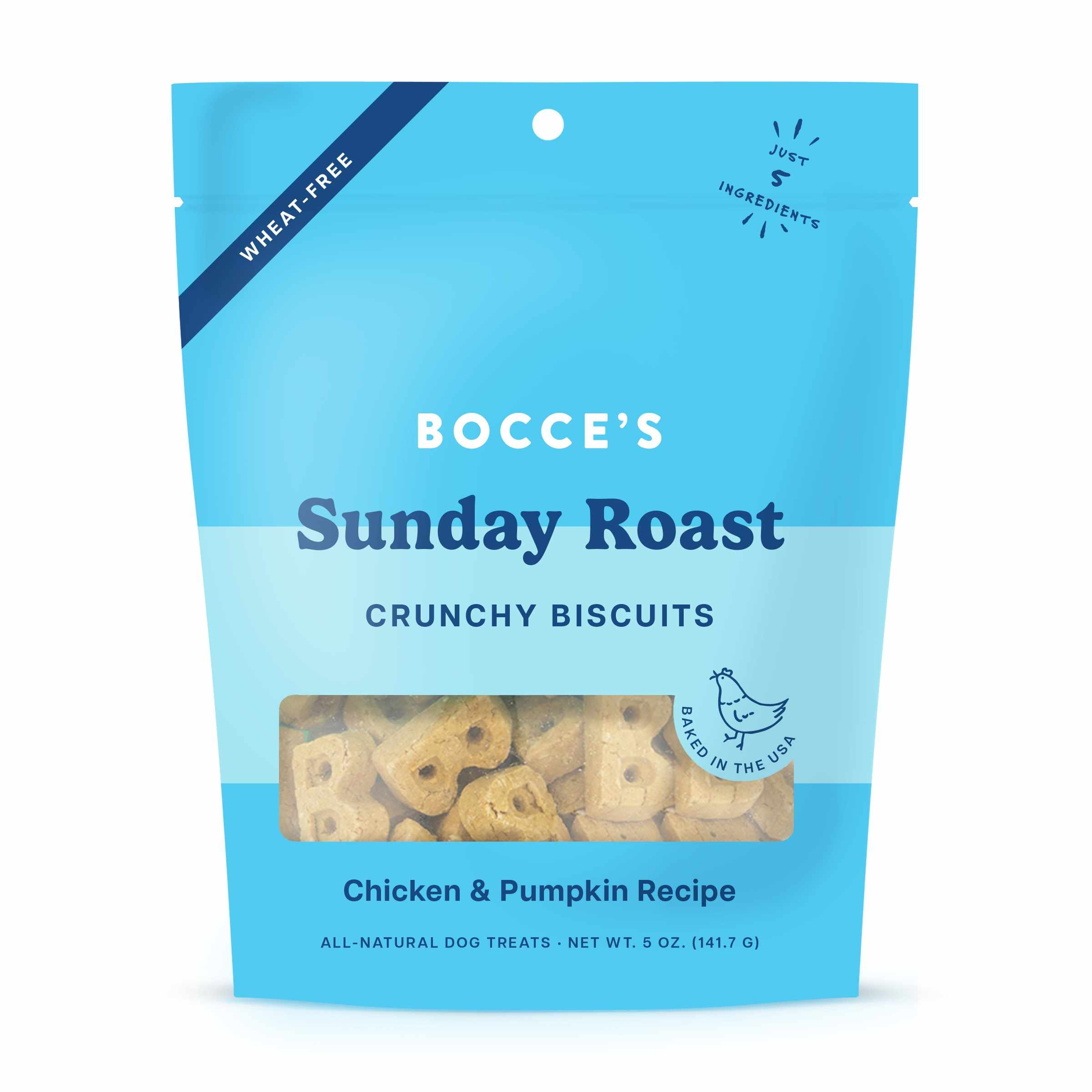 Bocce's Bakery Sunday Roast Biscuit Bags Dog Treats 5oz Bocce's Bakery