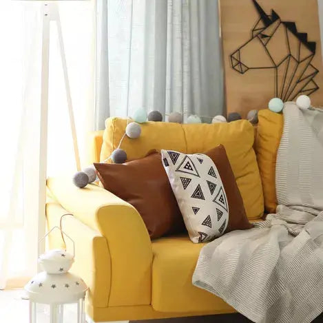 Bohemian Vegan Faux Leather Throw Pillow Covers Set MIKE & Co. NEW YORK