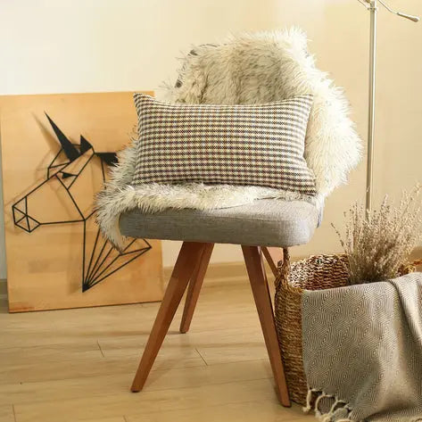 Boho-Chic Houndstooth Jacquard Throw Pillow MIKE & Co. NEW YORK