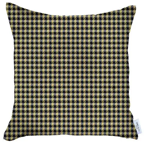 Boho-Chic Houndstooth Jacquard Throw Pillow MIKE & Co. NEW YORK