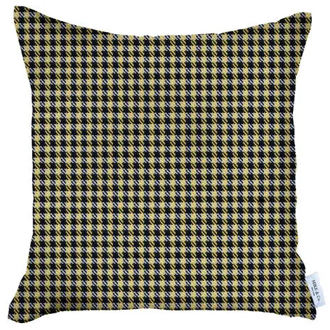 Boho-Chic Houndstooth Jacquard Throw Pillow MIKE & Co. NEW YORK