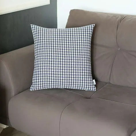 Boho-Chic Houndstooth Jacquard Throw Pillow MIKE & Co. NEW YORK