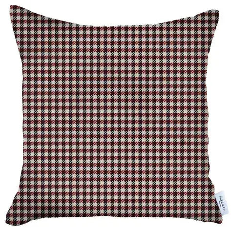 Boho-Chic Houndstooth Jacquard Throw Pillow MIKE & Co. NEW YORK
