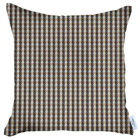 Boho-Chic Houndstooth Jacquard Throw Pillow MIKE & Co. NEW YORK