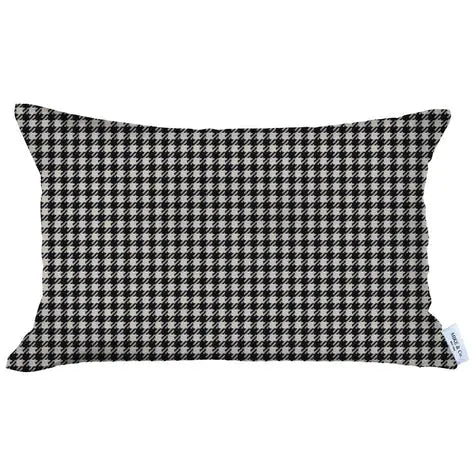 Boho-Chic Houndstooth Jacquard Throw Pillow MIKE & Co. NEW YORK