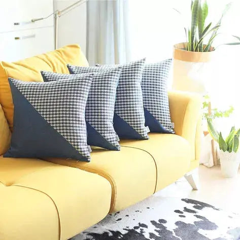 Boho-Chic Houndstooth Jacquard Throw Pillow MIKE & Co. NEW YORK