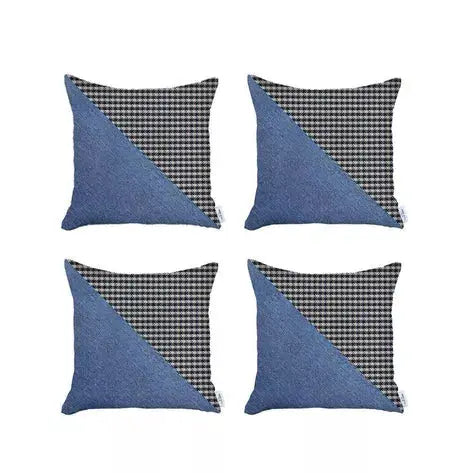 Boho-Chic Houndstooth Jacquard Throw Pillow MIKE & Co. NEW YORK
