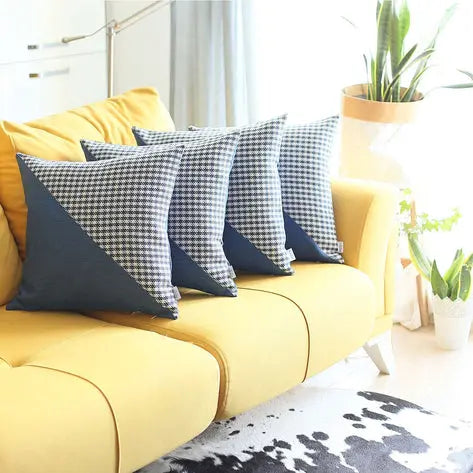 Boho-Chic Houndstooth Jacquard Throw Pillow MIKE & Co. NEW YORK