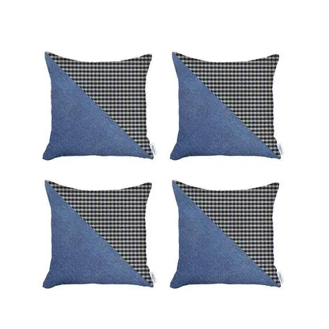 Boho-Chic Houndstooth Jacquard Throw Pillow MIKE & Co. NEW YORK