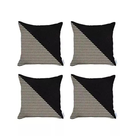 Boho-Chic Houndstooth Jacquard Throw Pillow MIKE & Co. NEW YORK