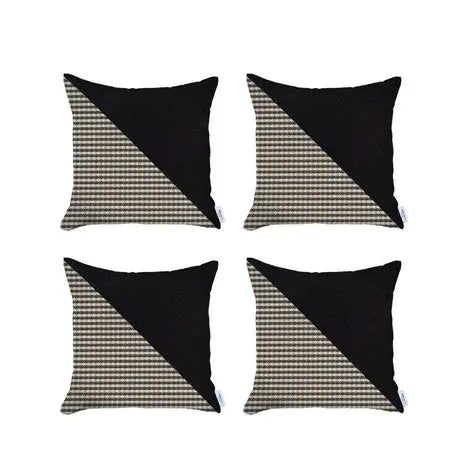 Boho-Chic Houndstooth Jacquard Throw Pillow MIKE & Co. NEW YORK