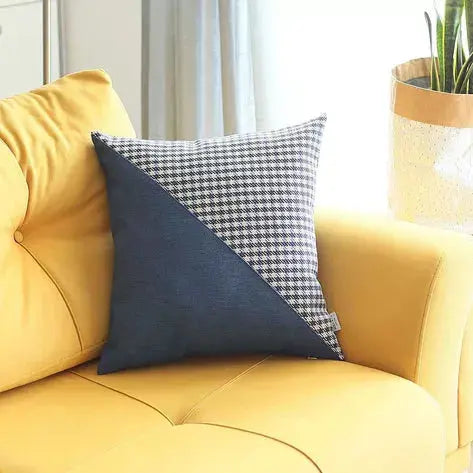 Boho-Chic Houndstooth Jacquard Throw Pillow MIKE & Co. NEW YORK