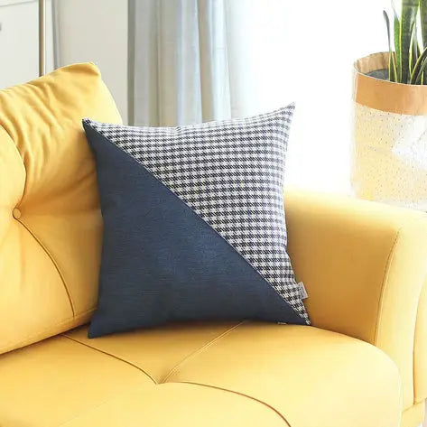 Boho-Chic Houndstooth Jacquard Throw Pillow MIKE & Co. NEW YORK