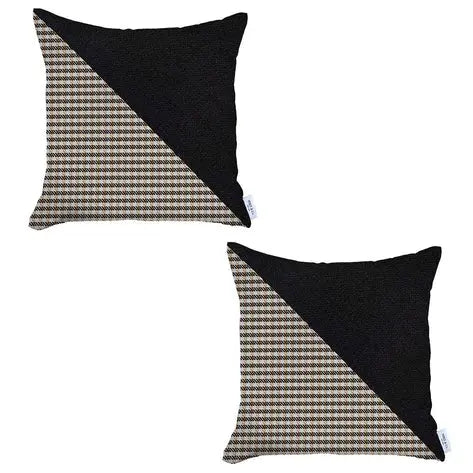 Boho-Chic Houndstooth Jacquard Throw Pillow MIKE & Co. NEW YORK