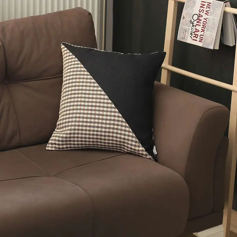 Boho-Chic Houndstooth Jacquard Throw Pillow MIKE & Co. NEW YORK