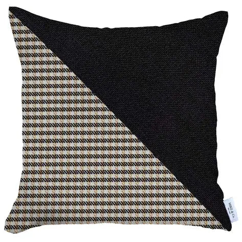 Boho-Chic Houndstooth Jacquard Throw Pillow MIKE & Co. NEW YORK