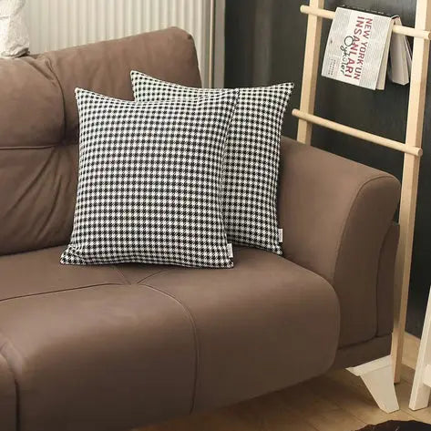 Boho-Chic Houndstooth Jacquard Throw Pillow MIKE & Co. NEW YORK