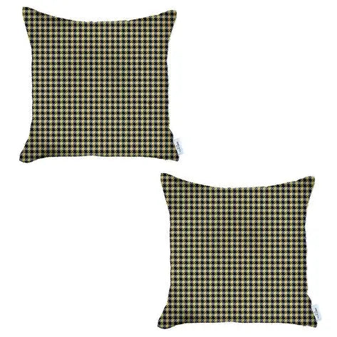 Boho-Chic Houndstooth Jacquard Throw Pillow MIKE & Co. NEW YORK