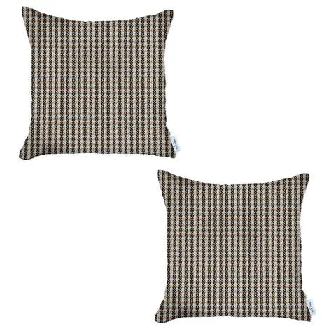 Boho-Chic Houndstooth Jacquard Throw Pillow MIKE & Co. NEW YORK