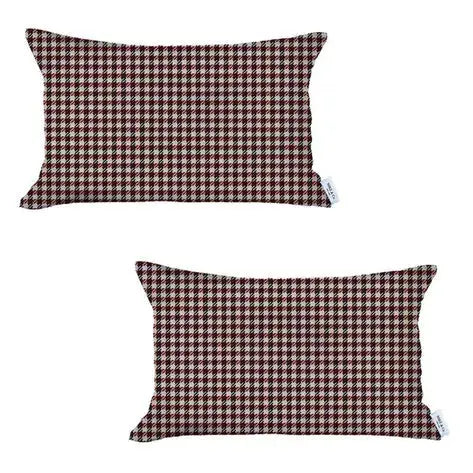 Boho-Chic Houndstooth Jacquard Throw Pillow MIKE & Co. NEW YORK