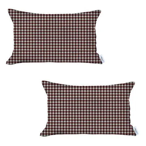 Boho-Chic Houndstooth Jacquard Throw Pillow MIKE & Co. NEW YORK