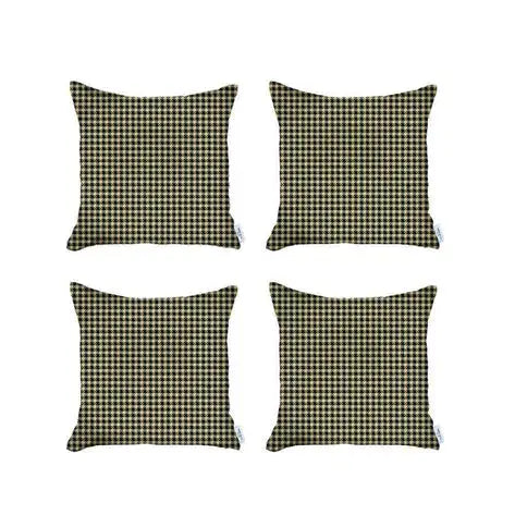 Boho-Chic Houndstooth Jacquard Throw Pillow MIKE & Co. NEW YORK