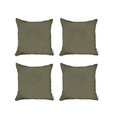 Boho-Chic Houndstooth Jacquard Throw Pillow MIKE & Co. NEW YORK