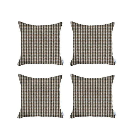 Boho-Chic Houndstooth Jacquard Throw Pillow MIKE & Co. NEW YORK