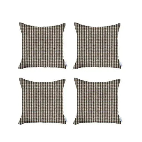 Boho-Chic Houndstooth Jacquard Throw Pillow MIKE & Co. NEW YORK