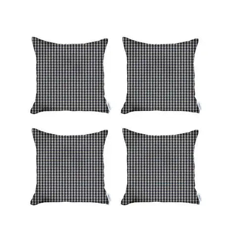 Boho-Chic Houndstooth Jacquard Throw Pillow MIKE & Co. NEW YORK