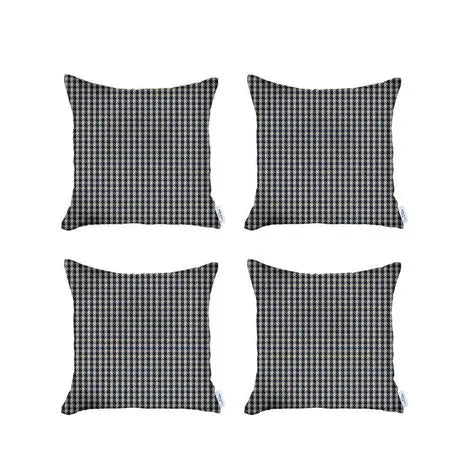 Boho-Chic Houndstooth Jacquard Throw Pillow MIKE & Co. NEW YORK