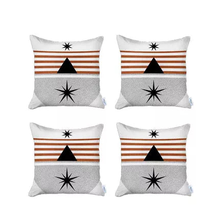 Boho-Chic Printed Jacquard Throw Pillow Covers MIKE & Co. NEW YORK