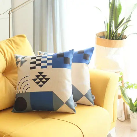 Boho-Chic Printed Jacquard Throw Pillow MIKE & Co. NEW YORK