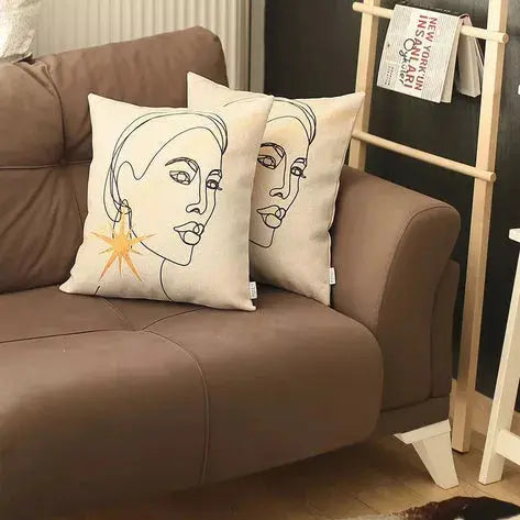 Boho-Chic Printed Jacquard Throw Pillow MIKE & Co. NEW YORK