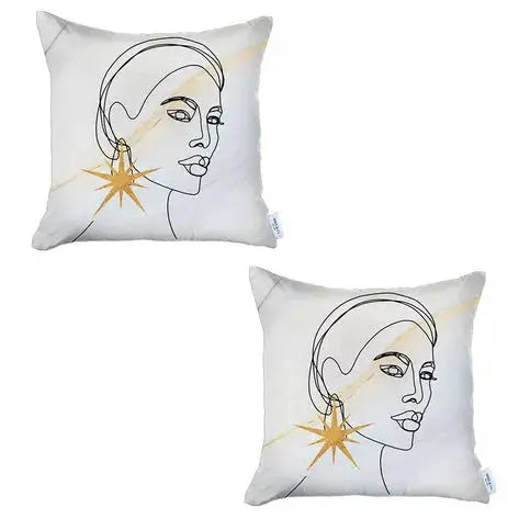 Boho-Chic Printed Jacquard Throw Pillow MIKE & Co. NEW YORK