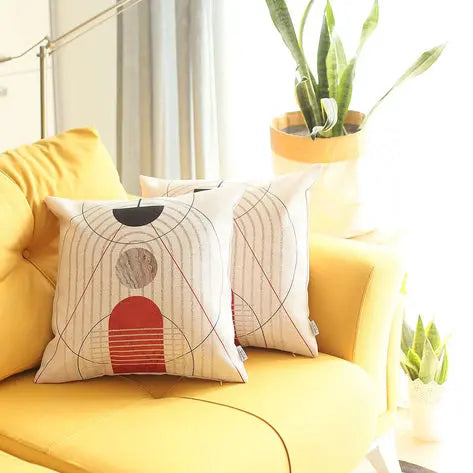 Boho-Chic Printed Jacquard Throw Pillow MIKE & Co. NEW YORK