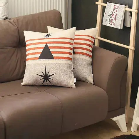 Boho-Chic Printed Jacquard Throw Pillow MIKE & Co. NEW YORK