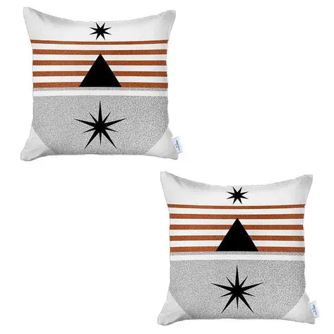 Boho-Chic Printed Jacquard Throw Pillow MIKE & Co. NEW YORK