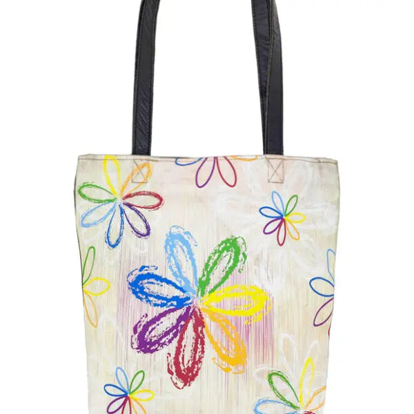 Boho Flowers Recycled Military Tent Tote Vintage Addiction