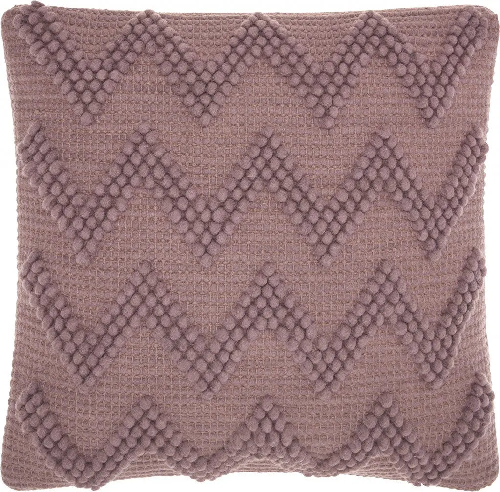 Boho Pale Purple Textural Chevron Throw Pillow GreatEagleInc